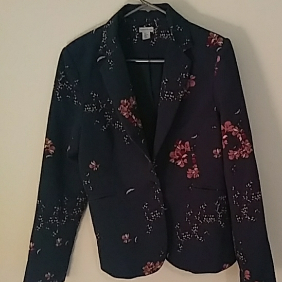 Forest Green Floral Blazer - Picture 1 of 6